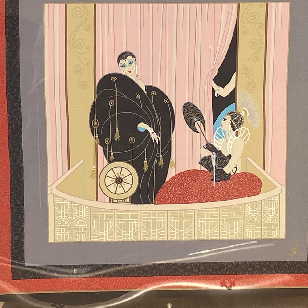 Hertes scarf framed in Lucite